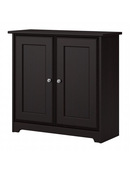 photo Long Low Storage Cabinet With Doors bush furniture cabot small storage cabinet with doors espresso oak standard delivery item 272132