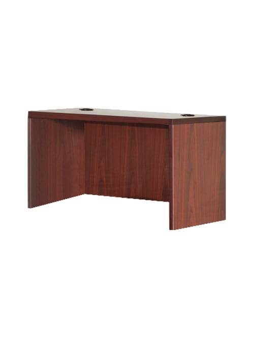 Lorell Essentials Series 48 W Rectangular Desk Shell Mahogany Office Depot