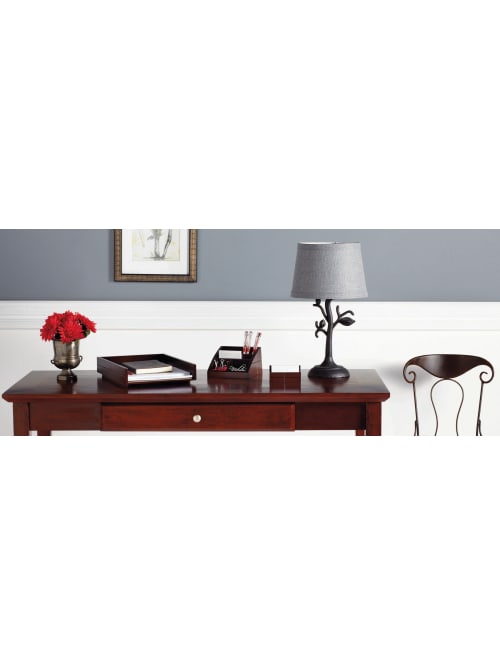 Realspace Espresso Wood Letter Sorter Brown Office Depot