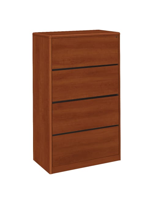 Hon 10700 36 W Lateral 4 Drawer File Cabinet Metal Cognac Office Depot