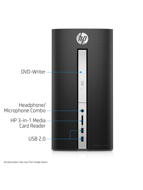 Hp Pavilion 510 P030 Desktop Pc Intel Core I7 12gb Memory 1tb Hard Drive Windows 10 Home Office Depot
