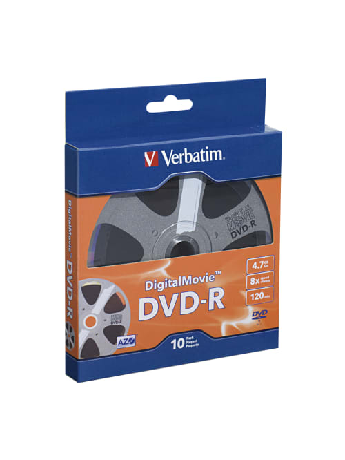 Verbatim Digital Movie Dvd R Bulk Box Pack Of 10 Office Depot