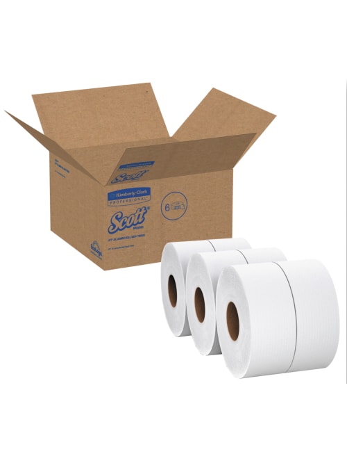 Scott Jrt Jumbo Roll 1 Ply Toilet Paper 4000 Per Roll Pack Of 6 Rolls Office Depot