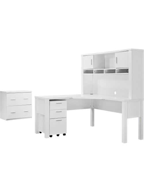 Ameriwood Home Princeton 30 W Lateral 2 Drawer File Cabinet White Office Depot