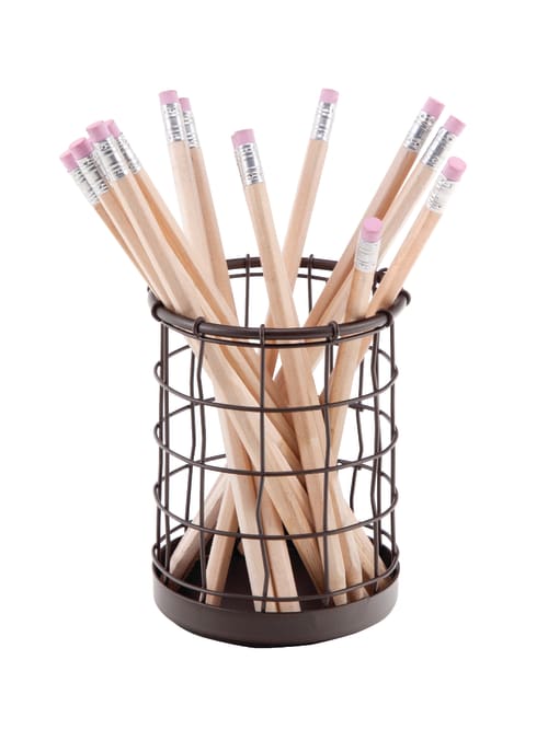 See Jane Work Wire Pencil Cup Rustic Bronze Office Depot