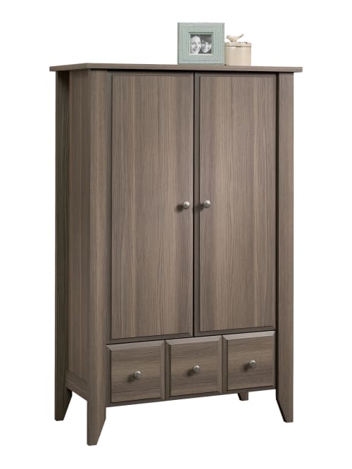 Sauder Shoal Creek Armoire Storage Cabinet Diamond Ash Office Depot
