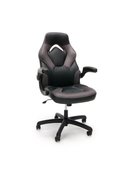 Ofm Racing High Back Gaming Chair Grayblack Office Depot