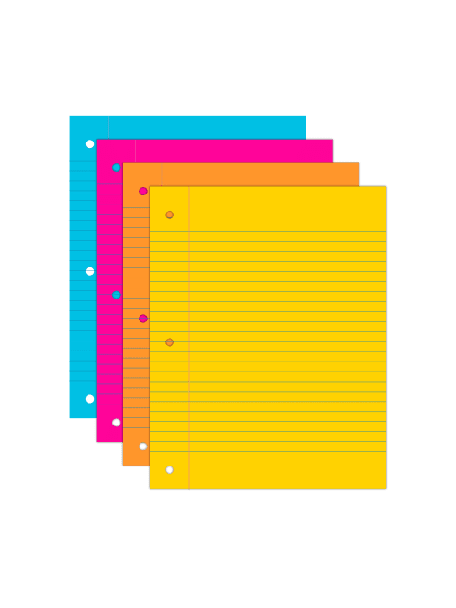 colored binder paper