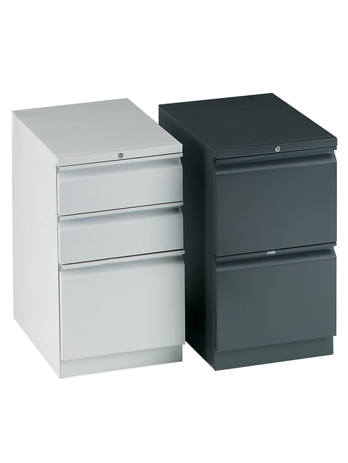 Hon Efficiencies 22 78 D Vertical 3 Drawer Mobile Pedestal Cabinet Light Gray Office Depot