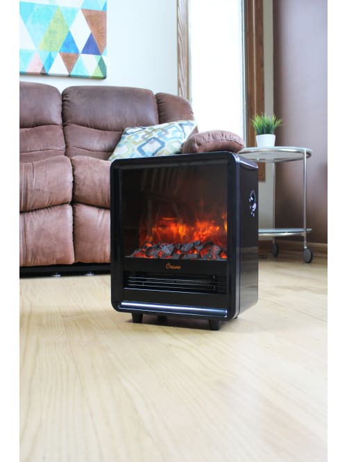 Crane Fireplace 1500 Watt Heater 12 12 H X 15 W X 7 12 D Black