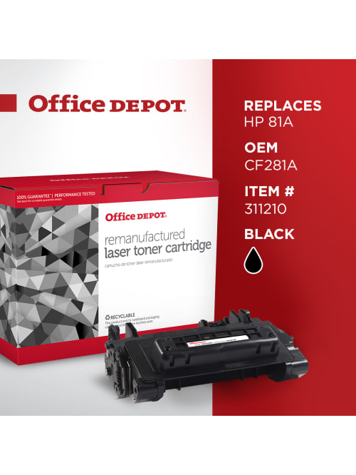 Yubbler - Office Depot Brand Remanufactured Black Toner Cartridge  Replacement For HP 81A, CF281A, 200777P