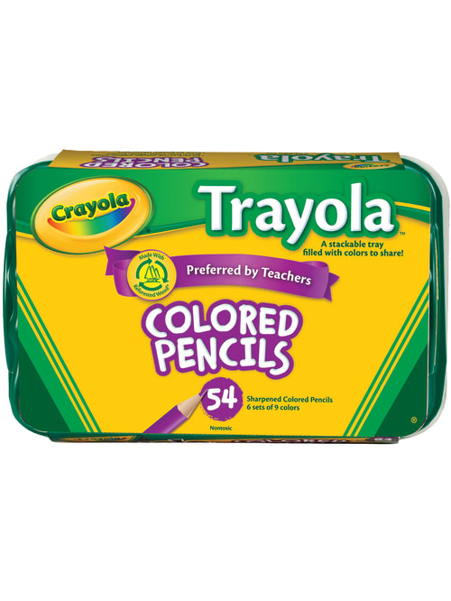 Crayola Trayola Color Pencils And Tray Assorted Colors Pack ...