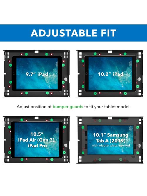 mount it mi 3775b anti theft tablet countertop kiosk and wall mount 9 7 16 h x 10 5 16 w x 4 13 16 d black item 3211163