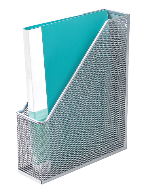 Brenton Studio Silver Mesh Magazine File Office Depot