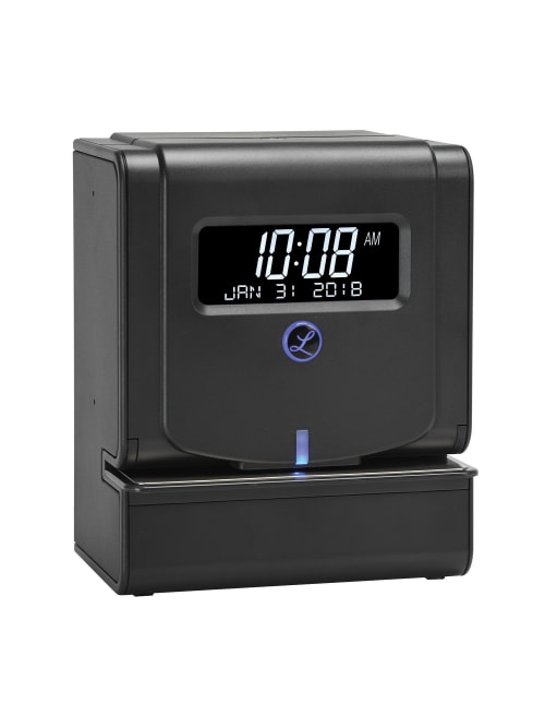Lathem 2100 Hd Heavy Duty Thermal Print Time Clock Gray Office Depot