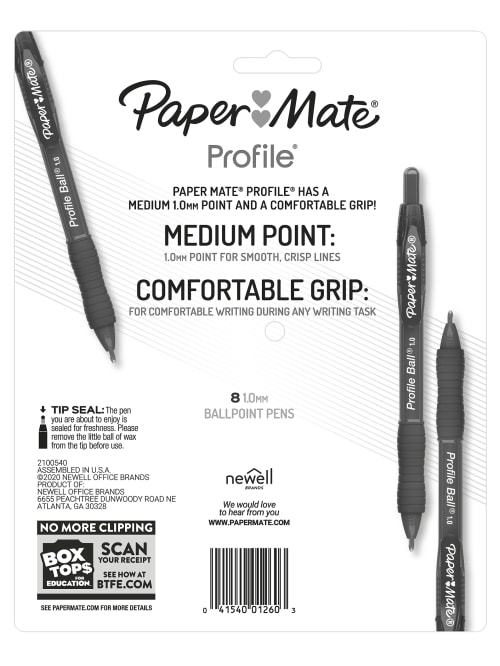 Paper Mate Profile Ballpoint Pens Assorted Office Depot How to get ink out of leather. office depot