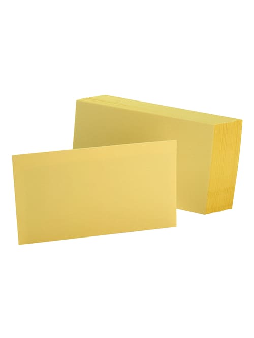Oxford Color Index Cards Unruled 3 X 5 Canary Pack Of 100 Office