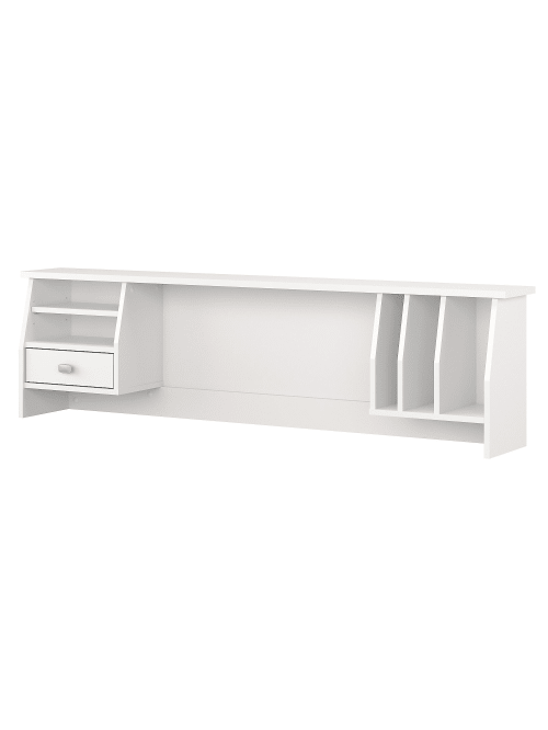 Bush Furniture Broadview Small Hutch Organizer For 60 W Desk Pure White Standard Delivery Office Depot