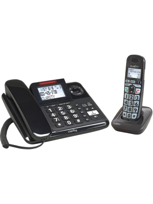 Clarity E814cc Cordless Phone 1 X Phone Line Speakerphone Answering Machine Office Depot