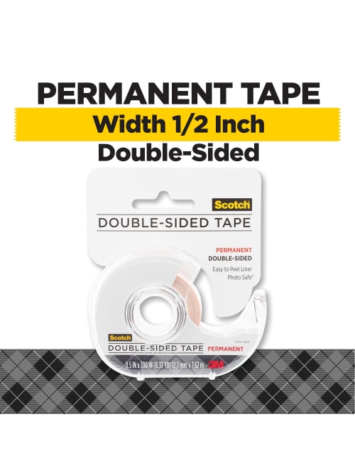 Scotch Permanent Double Sided Scrapbooking Photo And Document Tape 12 X 300 Clear Office Depot