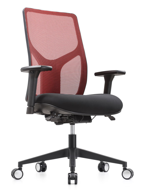 Workpro 4000 High Back Chair Redblack Office Depot