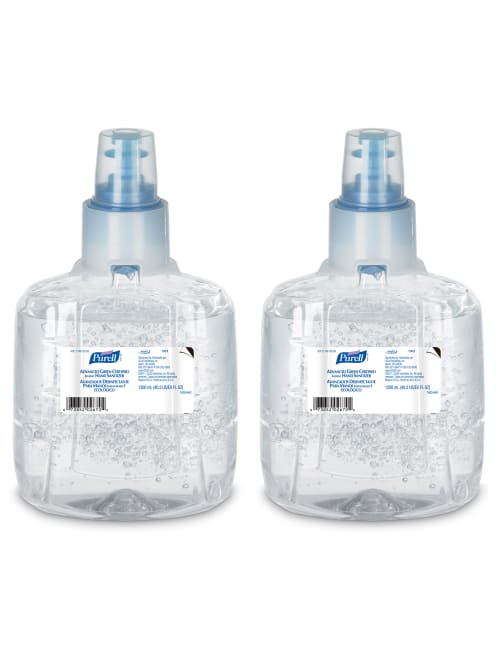 Purell Advanced Hand Sanitizer Green Certified Gel Refill 1200 Ml Pack Of 2 Office Depot