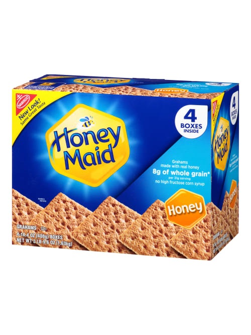 Nabisco Honey Maid Honey Graham Crackers 14 4 Oz Box Pack Of 4 Item 342741