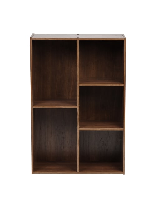 Iris 35 5 Compartment Bookcase Brown Office Depot