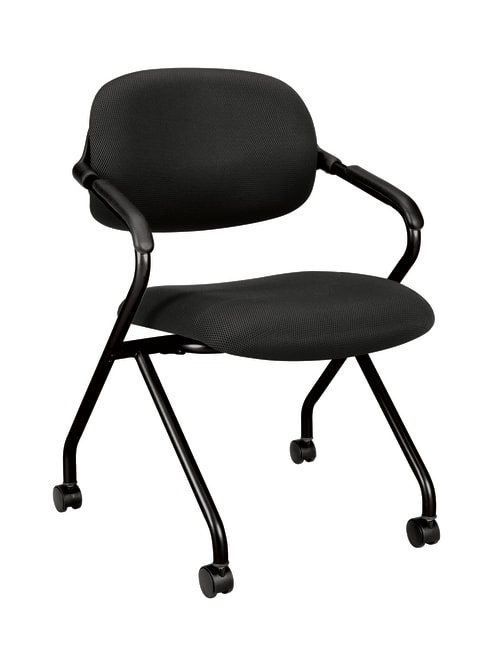 Basyx By Hon Nesting Stackable Chair Black Office Depot