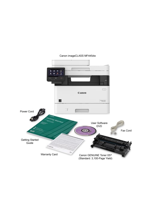 canon imageclass mf445dw wireless laser all in one monochrome printer item 3438232