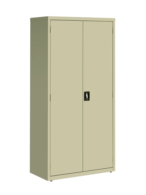 Lorell Fortress Series Steel Storage Cabinet 5 Shelf 18 D Putty Office Depot