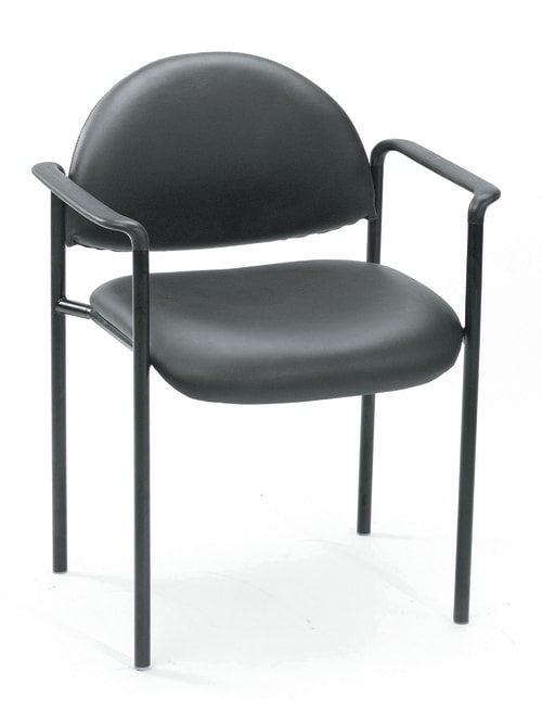 Boss Diamond Stacking Chair Black Office Depot