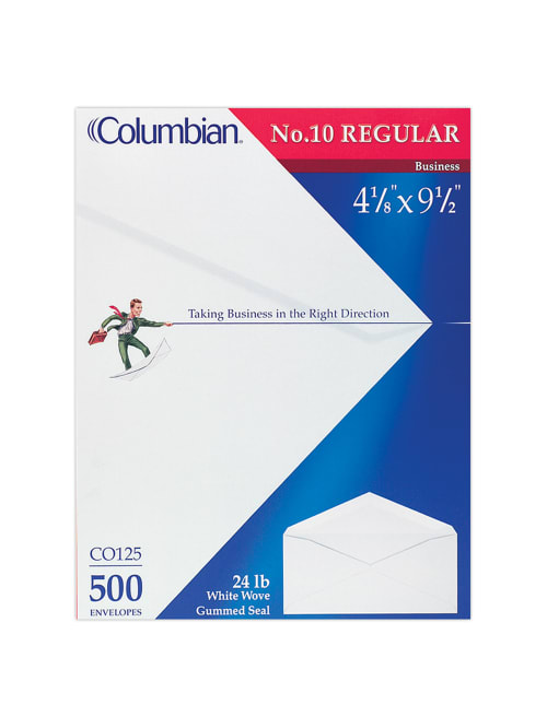 Columbian Business Envelopes 10 4 18 X 9 12 White Box Of 500 Office Depot