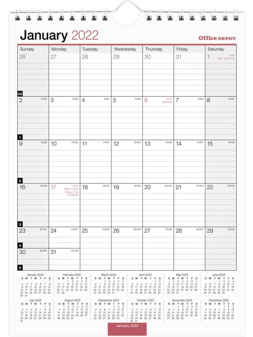 Officemax Day Calendar 2022