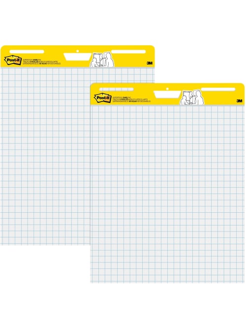 Post It Super Sticky Easel Pads 1 Grid Lines 25 X 30 White Pack Of