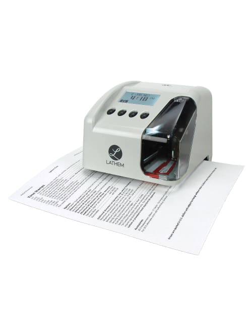 Lt5000 Electronic Timedate Stamp Cleargray Office Depot