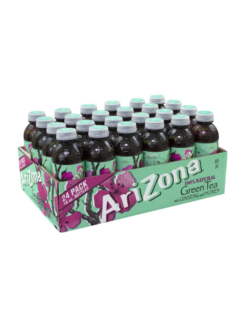 Arizona Green Tea With Ginseng And Honey 16 Oz Carton Of 24 Office Depot