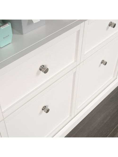 Sauder Craft Pro Series Storage Cabinet With Drawers White Office Depot