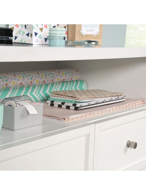 Sauder Craft Pro Series Storage Cabinet With Drawers White Office Depot
