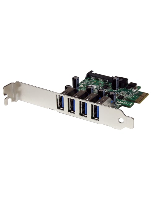 Startech Com 4 Port Pci Express Pcie Superspeed Usb 3 0 Controller Card Adapter With Uasp Sata Power Pci Express X1 Plug In Card 4 Usb Ports 1 Sata Ports 4 Usb 3 0 Ports