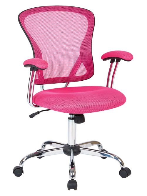 Office Star Avenue Six Juliana Mesh Task Chair Pinksilver Office Depot