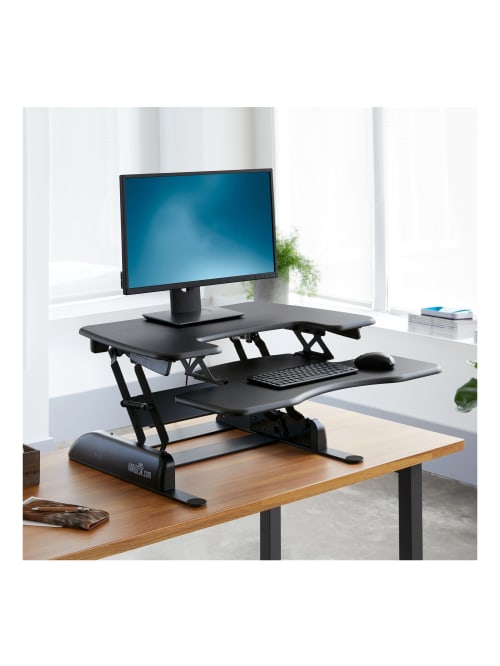 Varidesk Proplus Manual Standing Desk Converter 30 W Black Office Depot