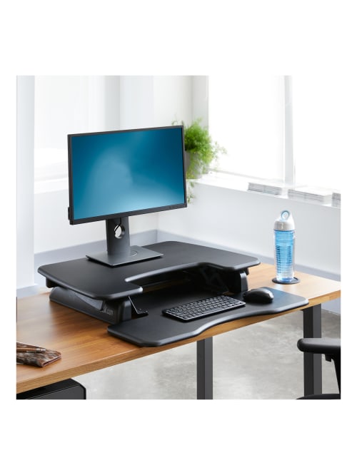 Varidesk Proplus Manual Standing Desk Converter 30 W Black Office Depot