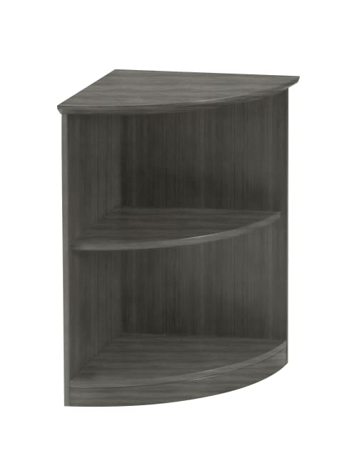 Mayline Medina Open 14 Round Bookcase 1 Shelf 20 X 20 X 29 5 Bookshelf 2 Shelves Finish Gray Steel Laminate Office Depot