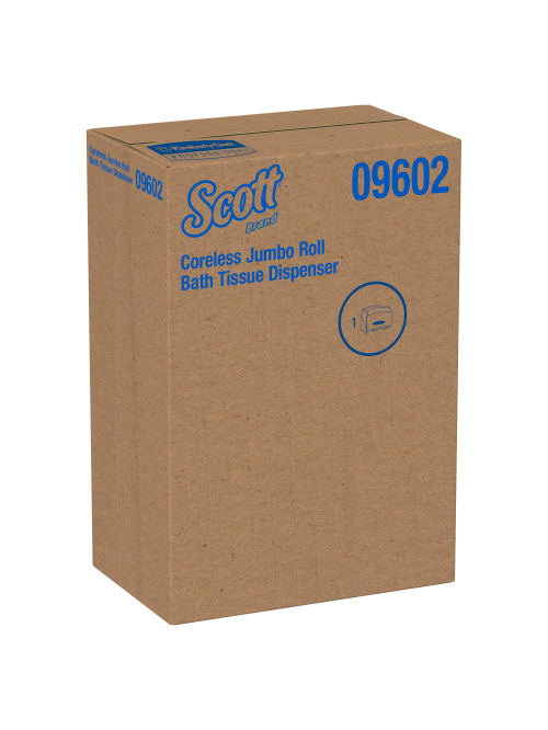 Scott Scott Coreless Jrt Tissue Dispenser Roll Dispenser 6 X Roll 9 8 Height X 14 3 Width X 6 Depth Plastic Smoke Gray Durable Office Depot