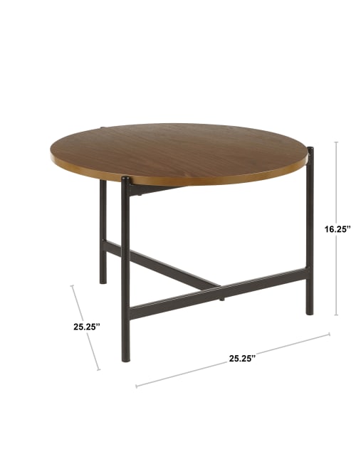 Lumisource Chloe Coffee Table Walnutblack Office Depot