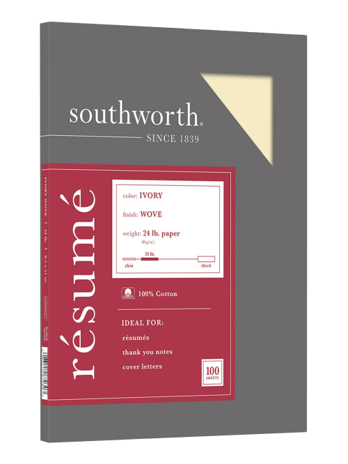Southworth 100percent Cotton R Sum Paper 8 12 X 11 24 Lb
