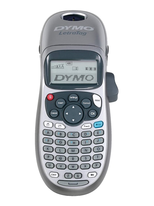 Dymo Letratag Lt 100h Electronic Label Maker Thermal Transfer 0 27 In S Mono 180 Dpi Label Tape 0 50 Lcd Screen Battery 4 Batteries
