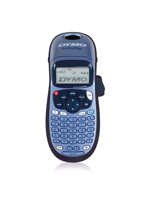 Dymo Letratag Lt 100h Electronic Label Maker Thermal Transfer 0 27 Ins Mono 180 Dpi Label Tape 0 50 Lcd Screen Battery 4 Batteries Supported Aa Silver Handheld Abcd Keyboard Date Function Auto Power