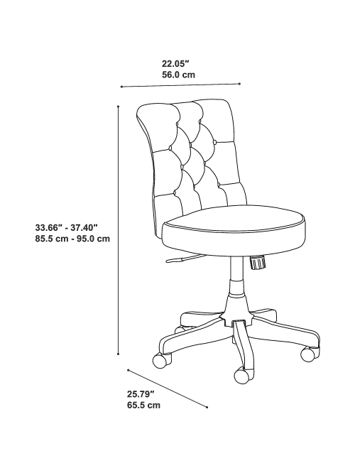 Bush Arden Lane Leather Chair Antique White Office Depot